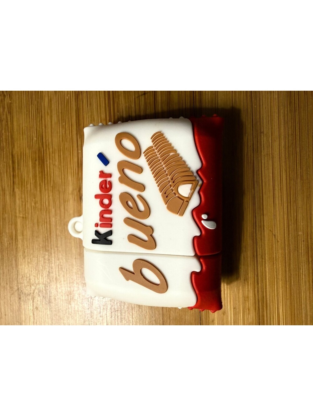 Kinder Bueno Bar Silicone Keychain Airpods gen 1 -2 case or bag charm